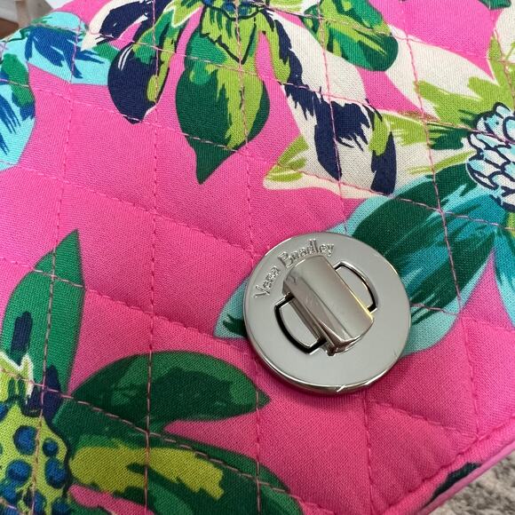 Vera Bradley Tropical Paradise Turnlock Crossbody Bag Wallet - Picture 6 of 8
